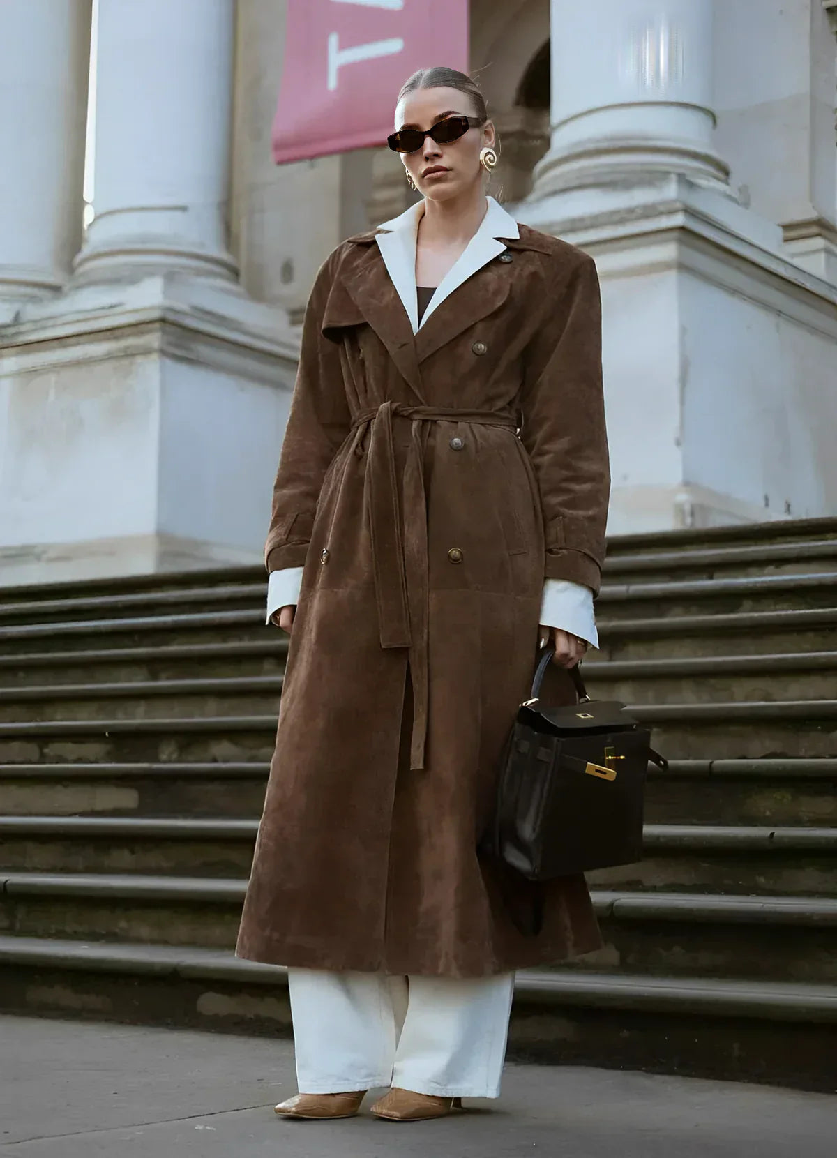 Ava | Trenchcoat in suede